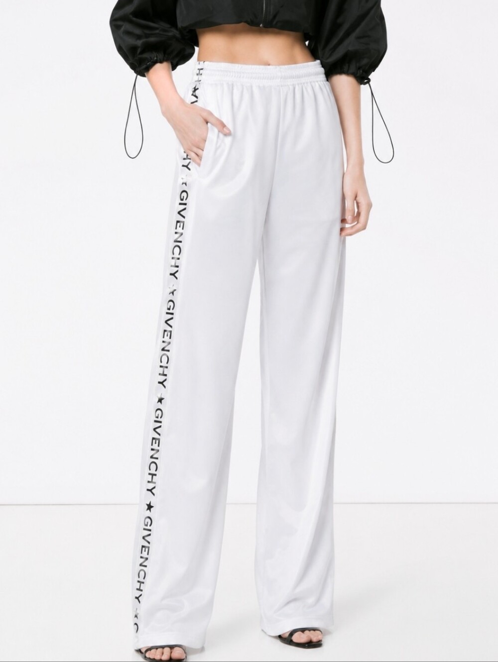 GIVENCHY LOGO STRIPE TRACK PANTS